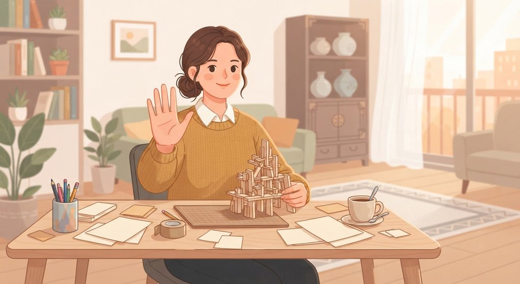 지을 작 카드 그림